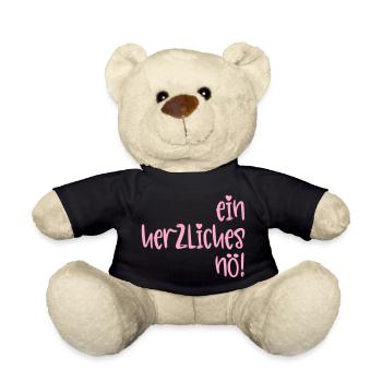 Absage - Herzliches Nö - Teddy - Schwarz - Vorne