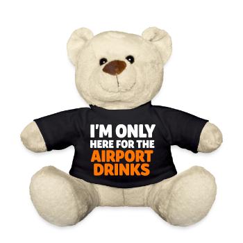 Je suis là seulement pour l’aéroport Boissons pour les vacanciers - Nounours - noir - Devant