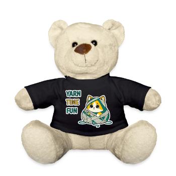 Art cadeau cadeau en laine mignonne Kitty Baby Cat Kawaii - Nounours - noir - Devant
