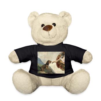 Dog God Hand Dachshund Dogs meme - Teddy Bear - black - Front