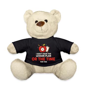 Pas de temps pour le plan de leçon Apple Clock - Nounours - noir - Devant
