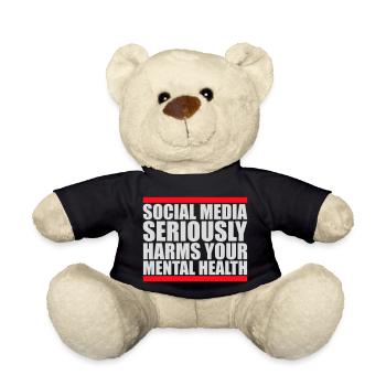 Les réseaux sociaux nuisent sérieusement à la santé mentale selon les affirmations - Nounours - noir - Devant