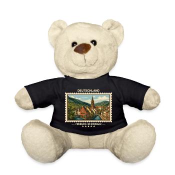 Deutschland Freiburg im Breisgau Vintage Reisemark - Teddy - Schwarz - Vorne
