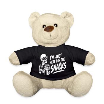 I'm Just Here for the Snacks Halloween Spruch - Teddy - Schwarz - Vorne