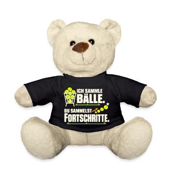 Tennistrainer Tennis Coach Tennislehrer Geschenk - Teddy - Schwarz - Vorne
