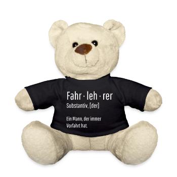 Fahrlehrer Substantiv Definition Geschenk - Teddy - Schwarz - Vorne
