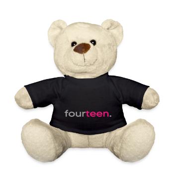 2008 anniversaire 14 ans 14e anniversaire quatorze - Nounours - noir - Devant