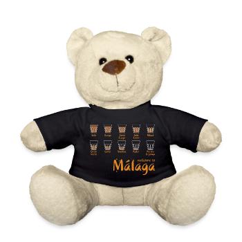 Welcome to Malaga (blue) - Teddy - Schwarz - Vorne