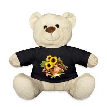 Herbst Kastanie Mais Sonnenblume - Teddy - Schwarz - Vorne