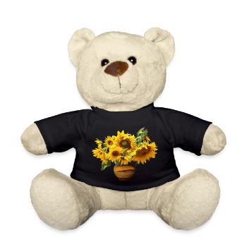 sunflowers sunflower garden garden spring11 - Teddy Bear - black - Front