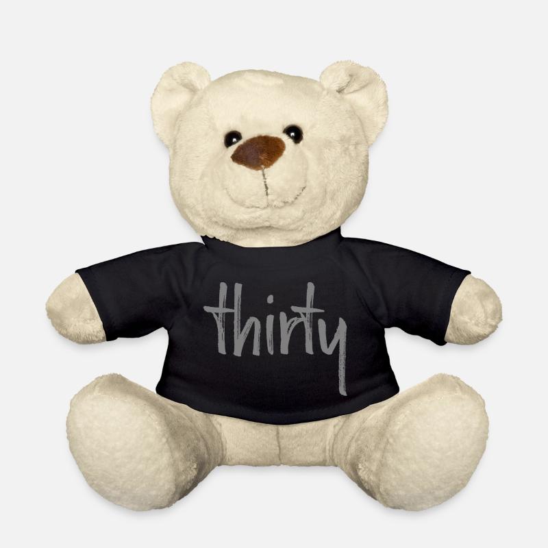 30 thirty 30.Geburtstag Geschenk Zahl 30 Nummer - Teddy - Schwarz