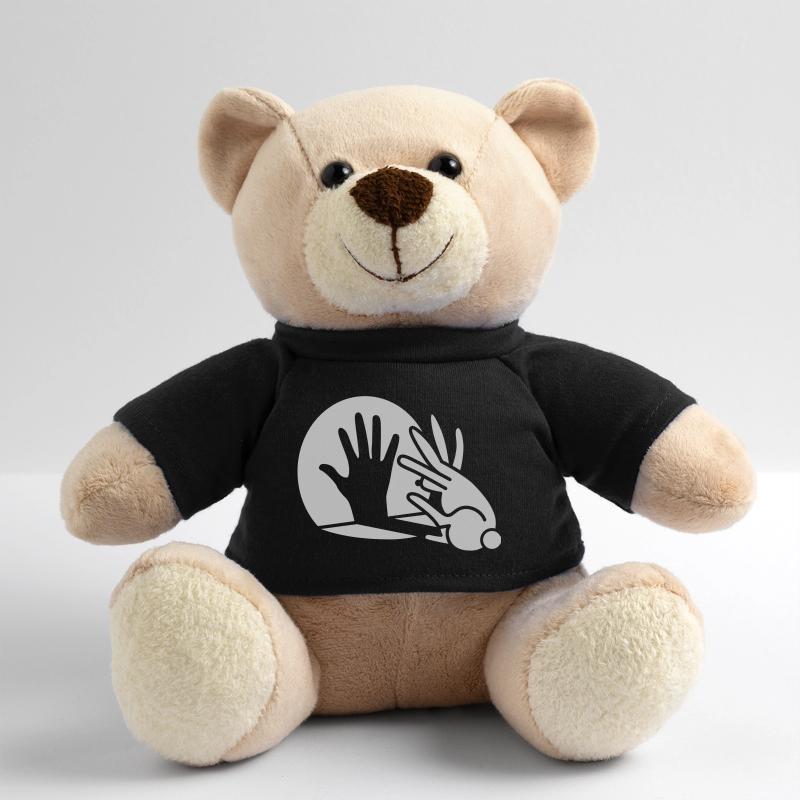 Chinese shadow, hand, rabbit, phosphorescent Teddy Bear