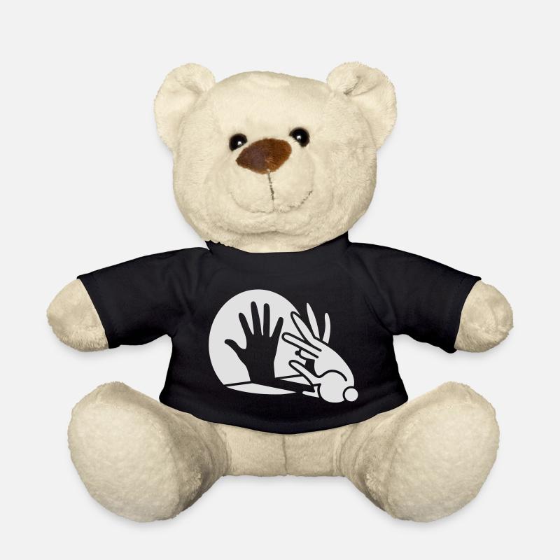 hand shadow rabbit glow in the dark - Teddy Bear - black