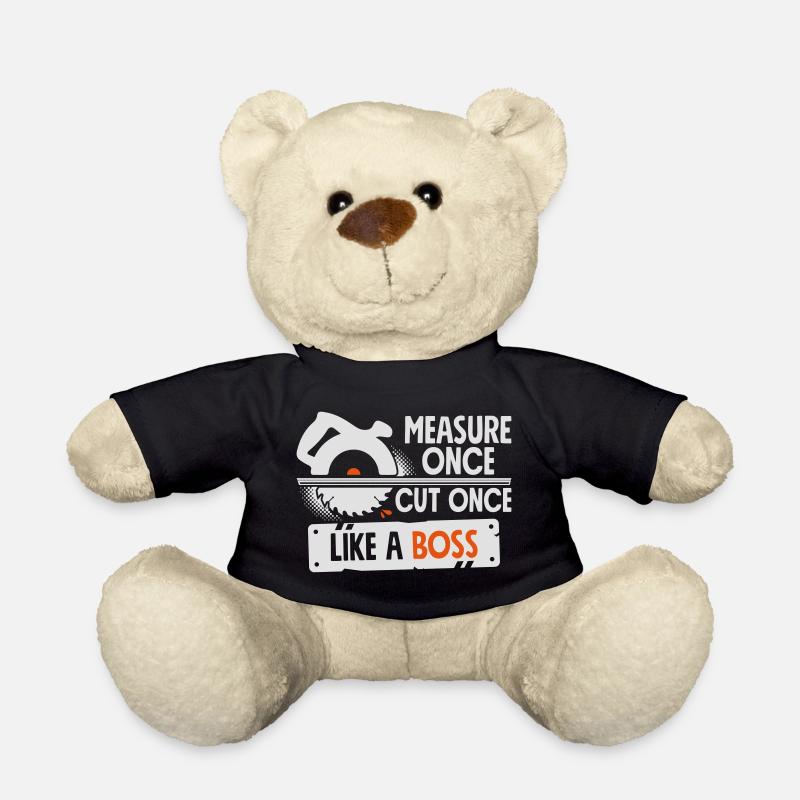 Funny DIY Construction Wood working Man Cave Home - Teddy - Schwarz