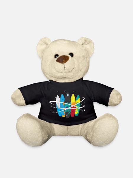 Surfbrett Weltall Wellen Umlaufbahn - Teddy - Schwarz