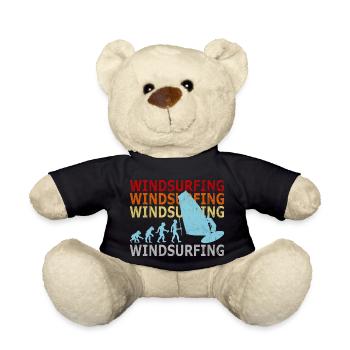 Retro Vintage Windsurfer Evolution Windsurfen - Teddy - Schwarz - Vorne