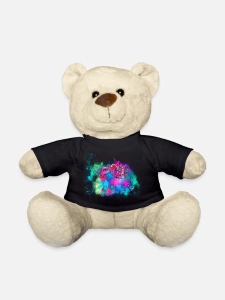 Elefant Dickhäuter farbenfroh - Teddy - Schwarz