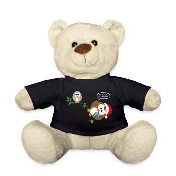 Weihnachten Eule Weihnachtsgeschenk Geschenk - Teddy - Schwarz - Vorne