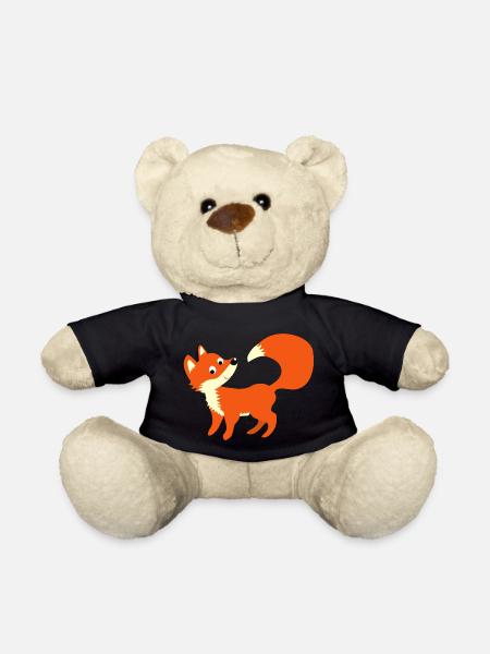 Fox - schlauer Fuchs zur Einschulung - Teddy - Schwarz