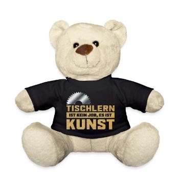 Tischlern ist Kunst Tischler Sägeblatt mit Spruch - Teddy - Schwarz - Vorne