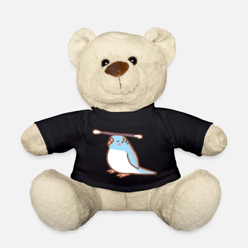 budgie with qtip - Teddy - Schwarz