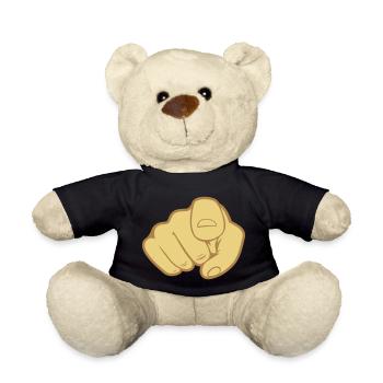 Hand Finger Zeigen - Teddy - Schwarz - Vorne