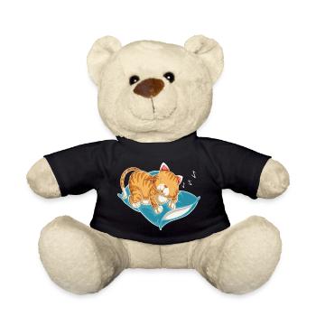 Cat, cat, animal, pet, pet, love, gift, Ges - Teddy Bear - black - Front