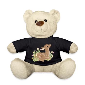 Rehkitz im Frühling - Teddy - Schwarz - Vorne