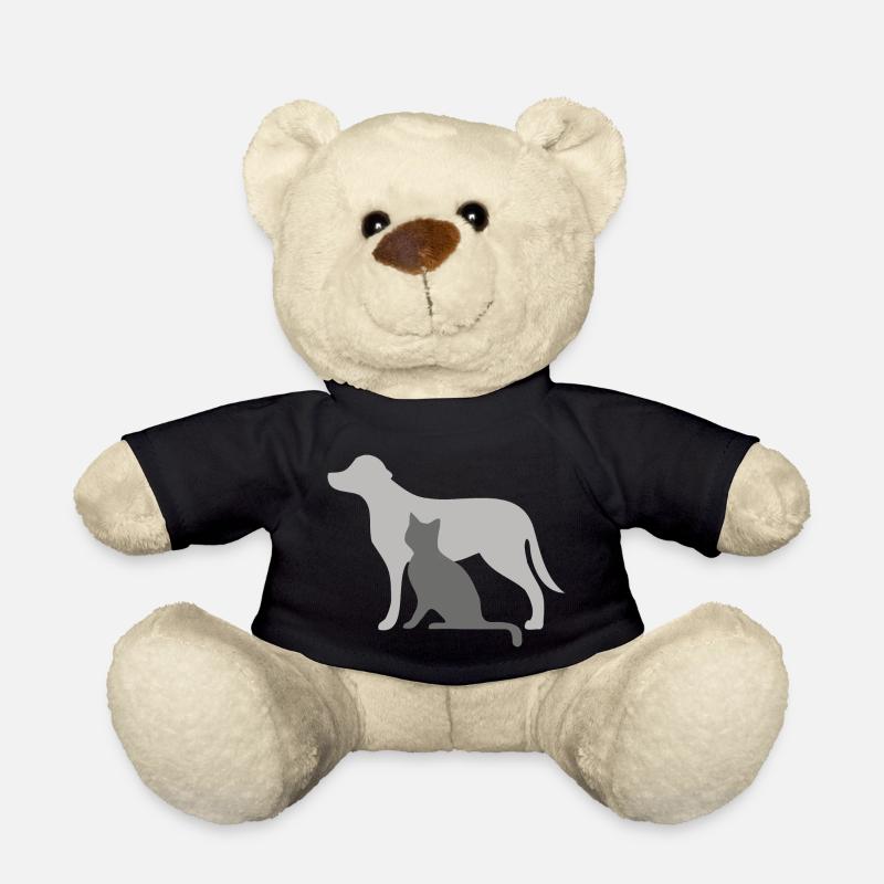 Dog and cat - Teddy Bear - black