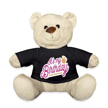 My birthday - Teddy Bear - black - Front