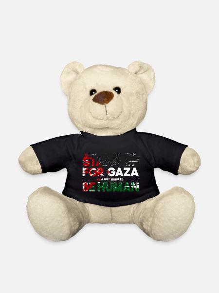 défendre Gaza - Nounours - noir
