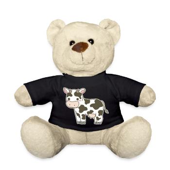 Cow - Teddy Bear - black - Front