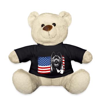 American AKITA Amérique Drapeau Wilsigns - Nounours - noir - Devant