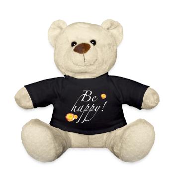 Be happy weiß - Sonja Ariel von Staden - Teddy - Schwarz - Vorne
