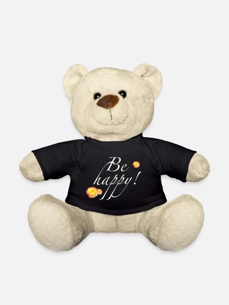 Be happy weiß - Sonja Ariel von Staden - Teddy - Schwarz