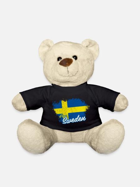 Ich liebe Schweden - Teddy - Schwarz