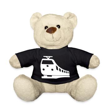 Train Driver Symbol | Color adjustable - Teddy Bear - black - Front