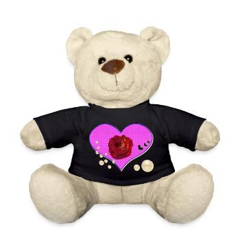 rosen design, Herzmuster Perlen - Teddy - Schwarz - Vorne