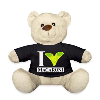 Ich liebe Makkaroni - Teddy - Schwarz - Vorne