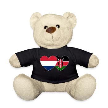 Hollande Kenya drapeau coeur - Nounours - noir - Devant