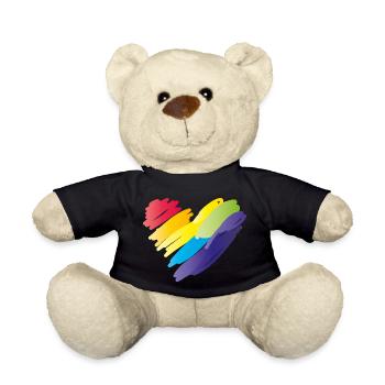 herz rainbow - Teddy - Schwarz - Vorne