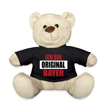 Ich bin original Bayer bayrisch Bayern Geschenk - Teddy - Schwarz - Vorne
