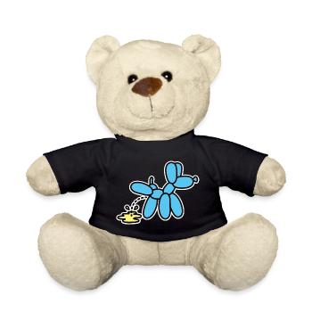 Balloon Artist Funny Balloon Animal Peeing Dog - Teddy Bear - black - Front