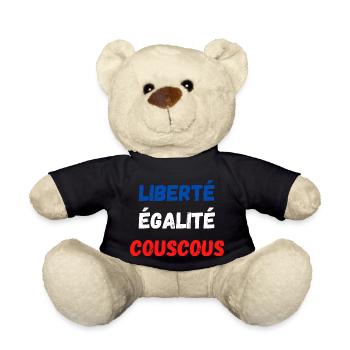 Liberté égalité couscous - Nounours - noir - Devant