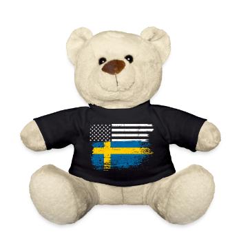 Flag Fusion: US Nordic Brush - Teddy Bear - black - Front