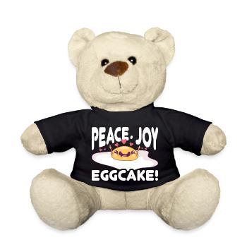 Peace, joy, eggcake! - Denglish Proverbs Denglisch - Teddy Bear - black - Front