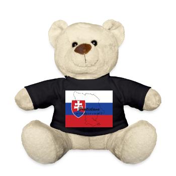 Bratislava - Hauptstadt mit GPS & Flagge - Teddy - Schwarz - Vorne