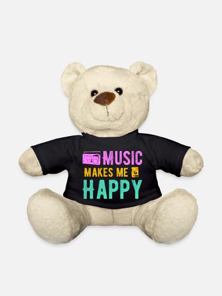 Music makes me happy - Teddy Bear - black
