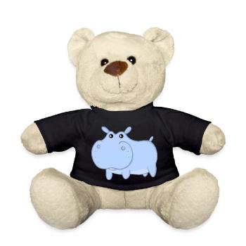 Henri l’hippopotame bleu - Nounours - noir - Devant
