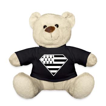 Super Gwenn Ha Du Breizh Cadeau de Bretagne - Nounours - noir - Devant